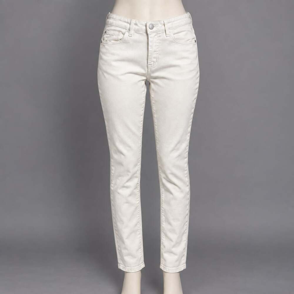 Tommy Hilfiger Women’s White Skinny Leg Jeans  6 Stretch Red Stitch preppy